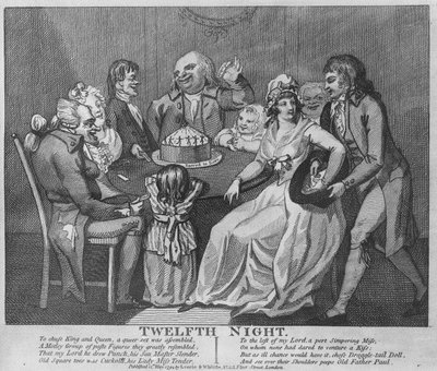 Twelfth Night, 1794 by Isaac Robert Cruikshank